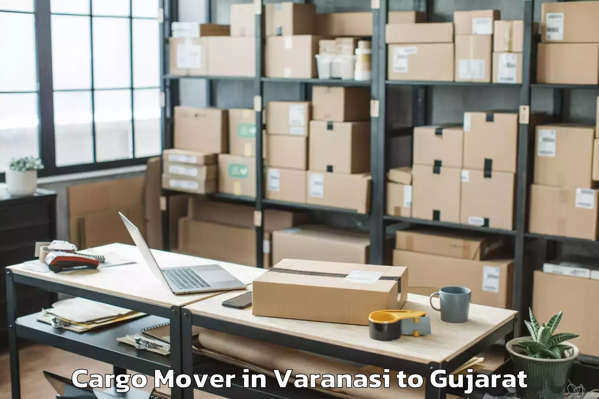 Professional Varanasi to Nirma University Ahmedabad Cargo Mover